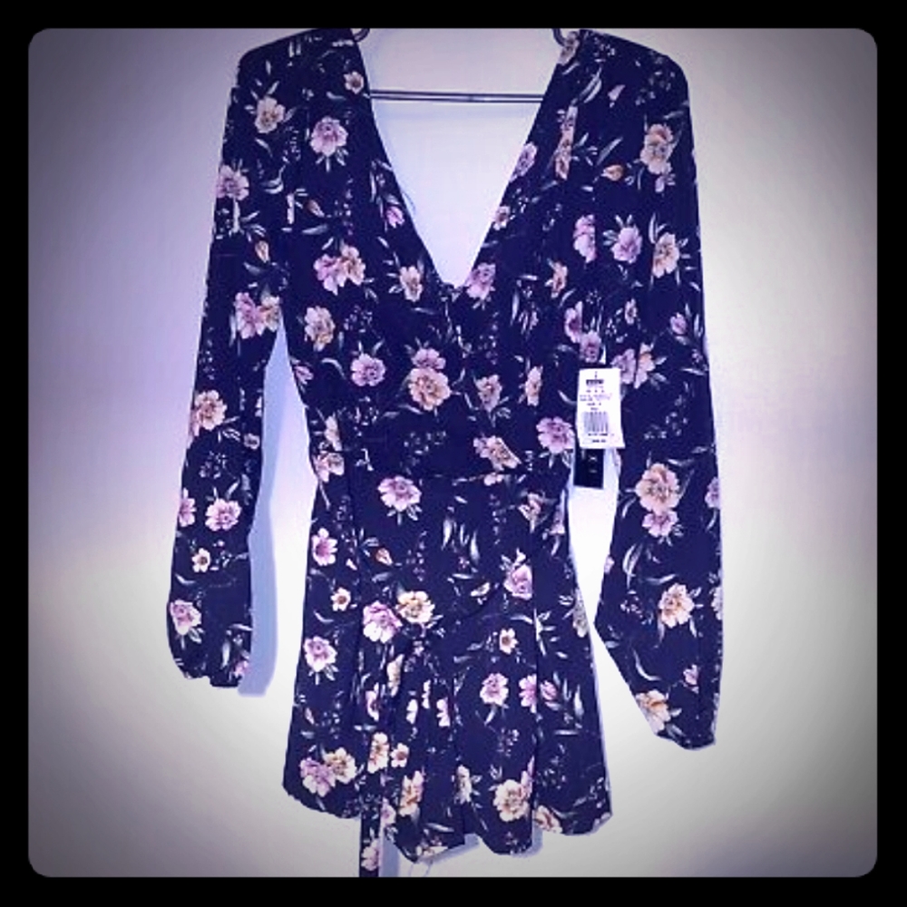 Trixxi, Women's Dress, Size XL, Black Flor…